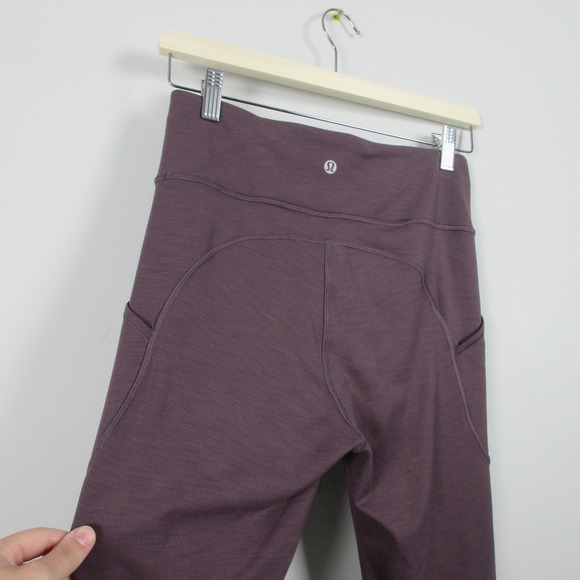 Lululemon Invigorate High-Rise Tight 25" Size 8 Women Black Currant Everlux 250 - Picture 13 of 14